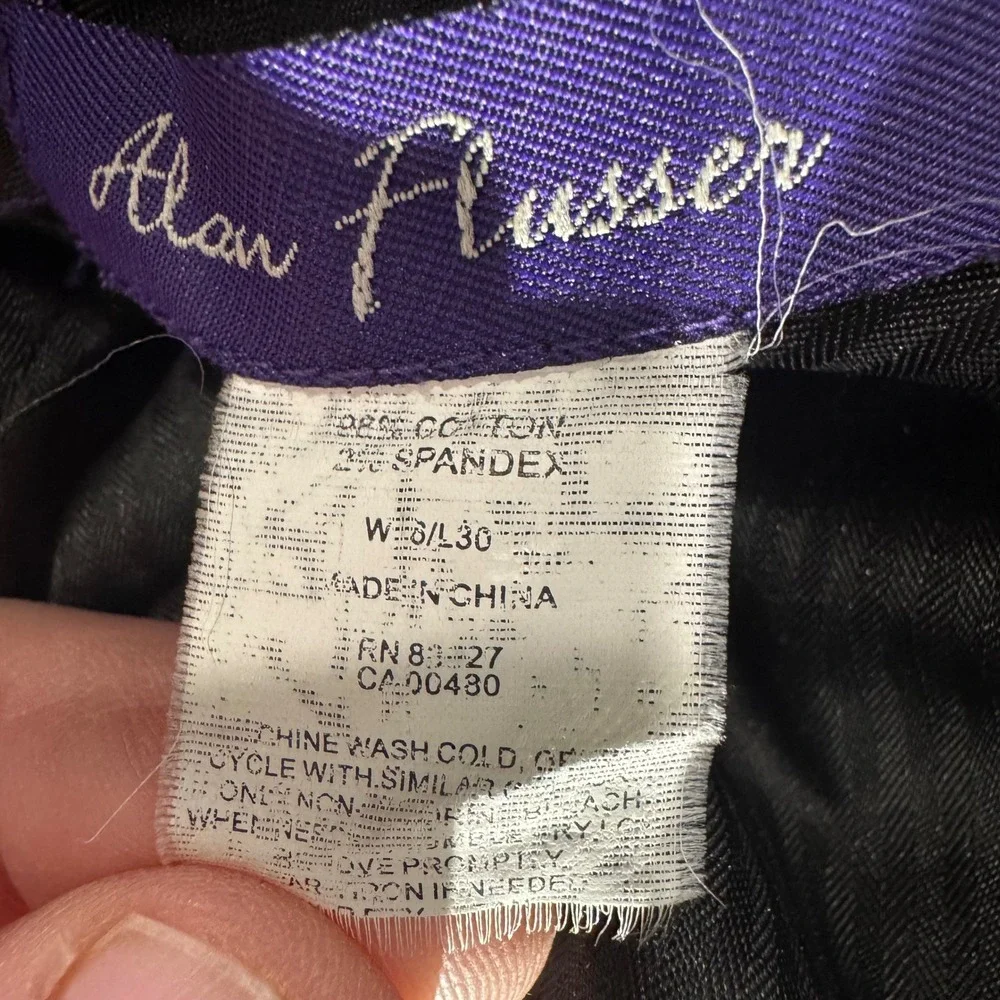 Alan Flusser Mens 36x29 Brown Corduroy Pants AF Stretch Casual Preppy‎ Vintage